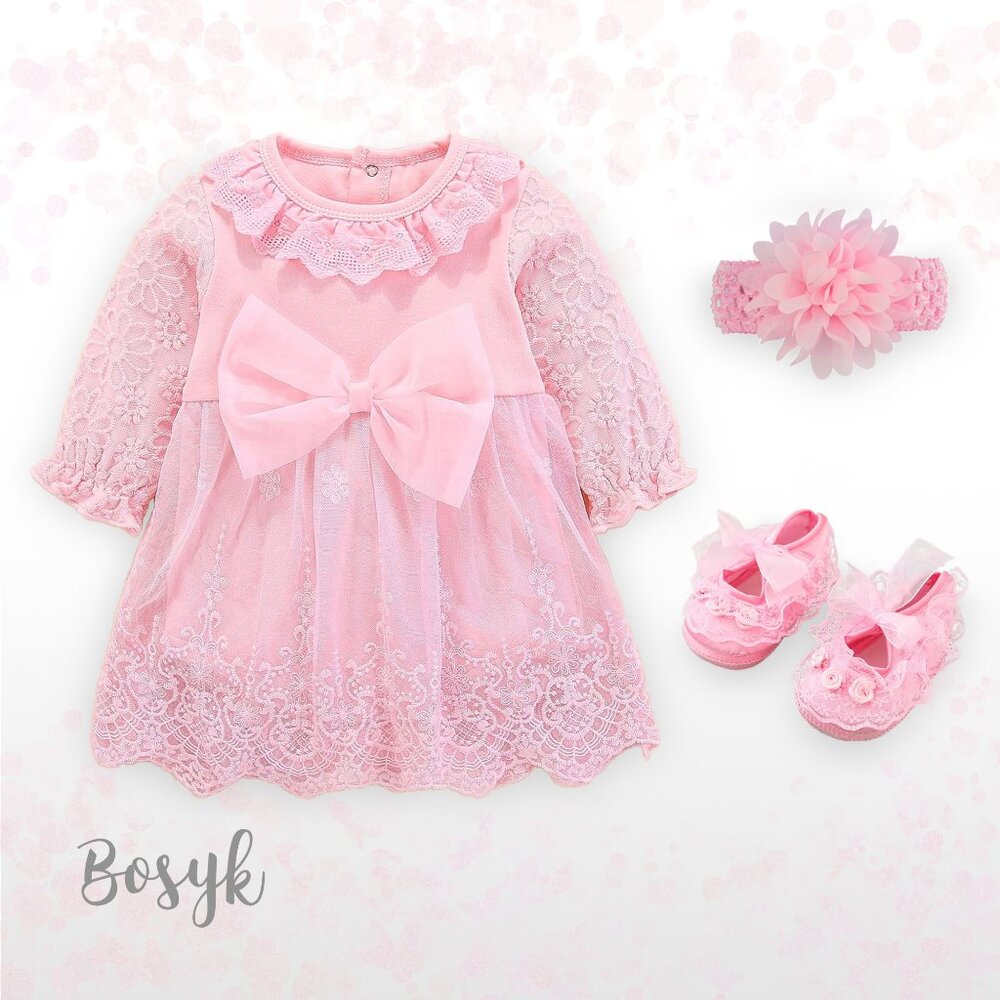 NEW-Victoria Sweet Dream Dress-Set- Dress for Baby Girls -Elegant Dress for Baby